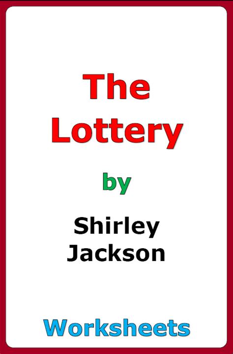 theme of the lottery shirley jackson|the lottery by shirley jackson worksheets.